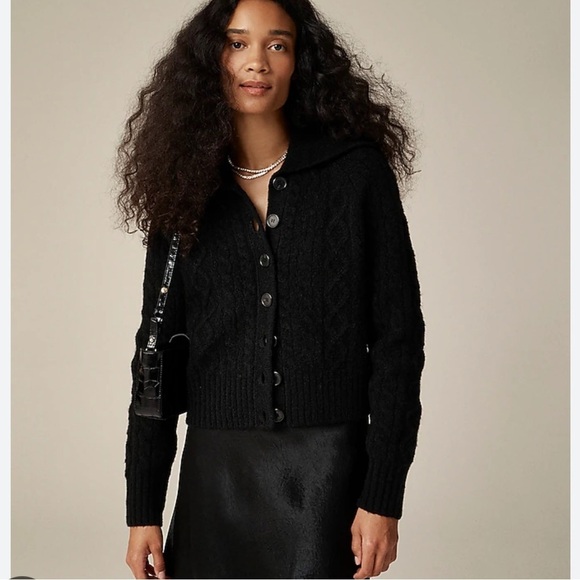 j crew Collared cable-knit cardigan sweater - Picture 1 of 3